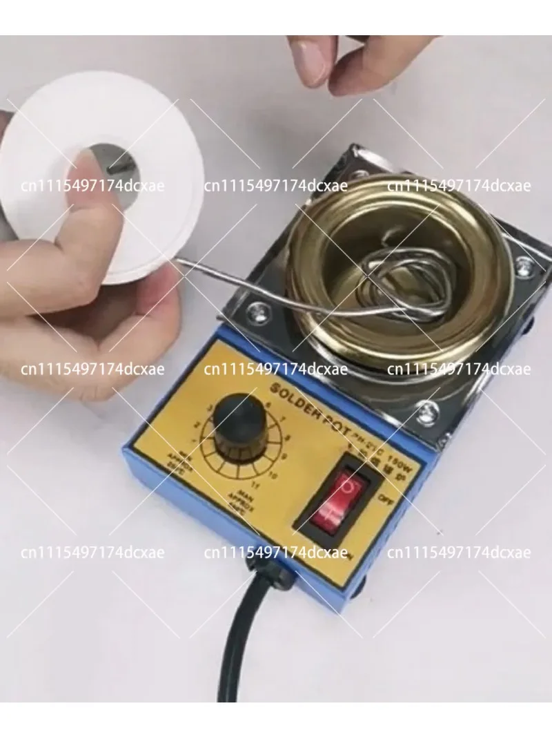 Desktop Tin Melting Furnace with Temperature Control, Titanium Plating Tank, Small Tin Dipping Machine for Soldering Work