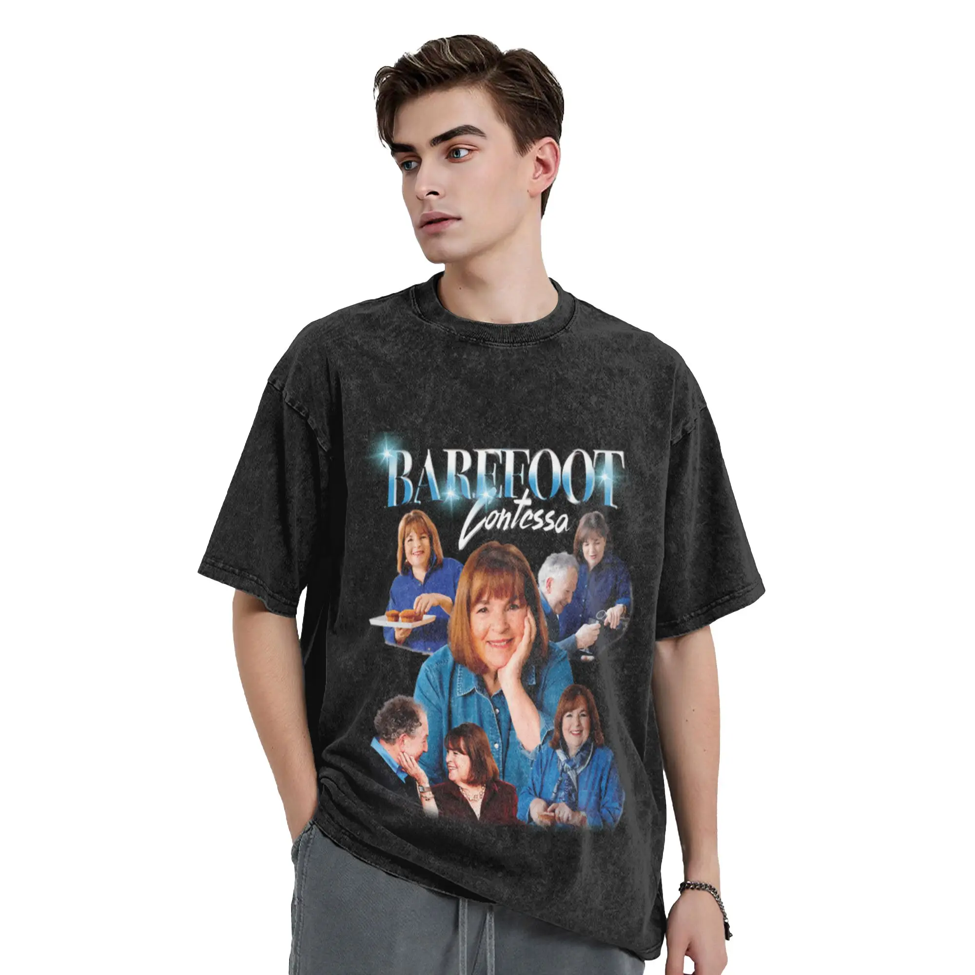Barefoot Contessa Ina Garten 90S Bootleg Classic Stylish A T-Shirt Oversized Short Sleeve Men's Women's Cotton Tees Tops