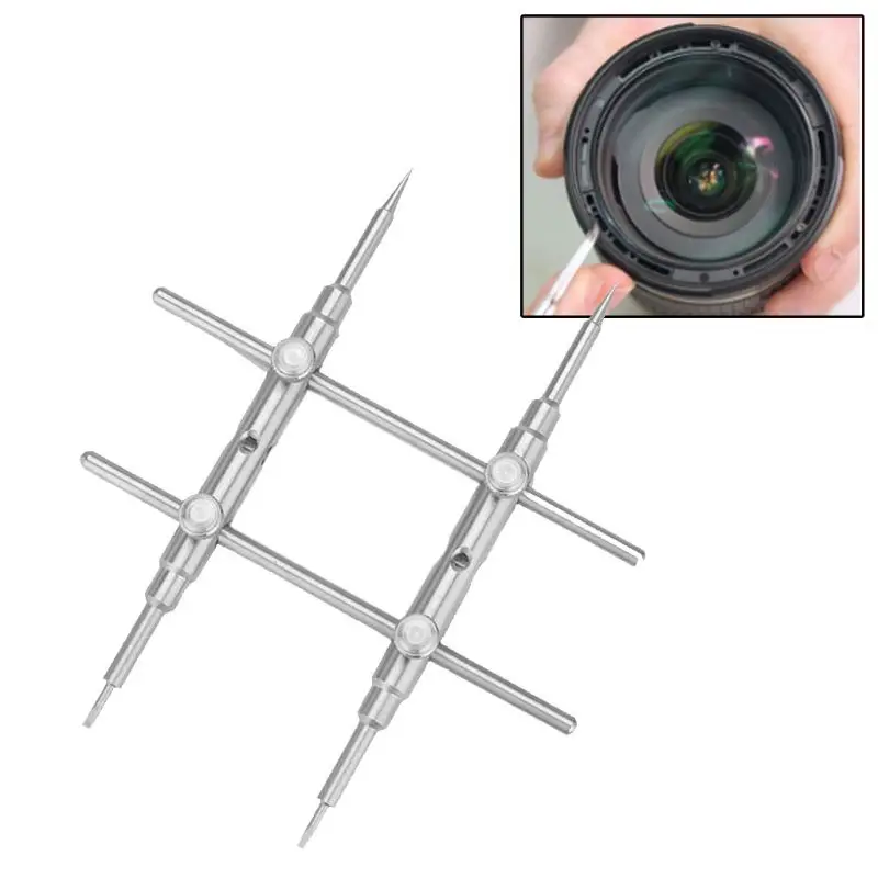Llave inglesa para lentes cámara, puntas curvas 25-130MM, herramienta apertura para DSLR