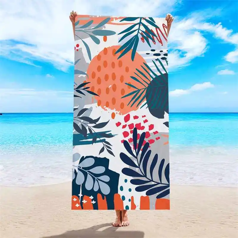 Lightweight Quick Dry Beach Towel Soft Anchor Print Summer Vacation Bath Shawl for Easy Carrying And Beach Comfort