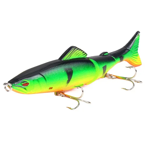 Imagen 2 del producto 1 Uds cebo conjunto Swimbait Wobbler 130mm 18g señuelo de pesca cebo duro Artificial Minnow Crankbait lubina perca aparejos de pesca