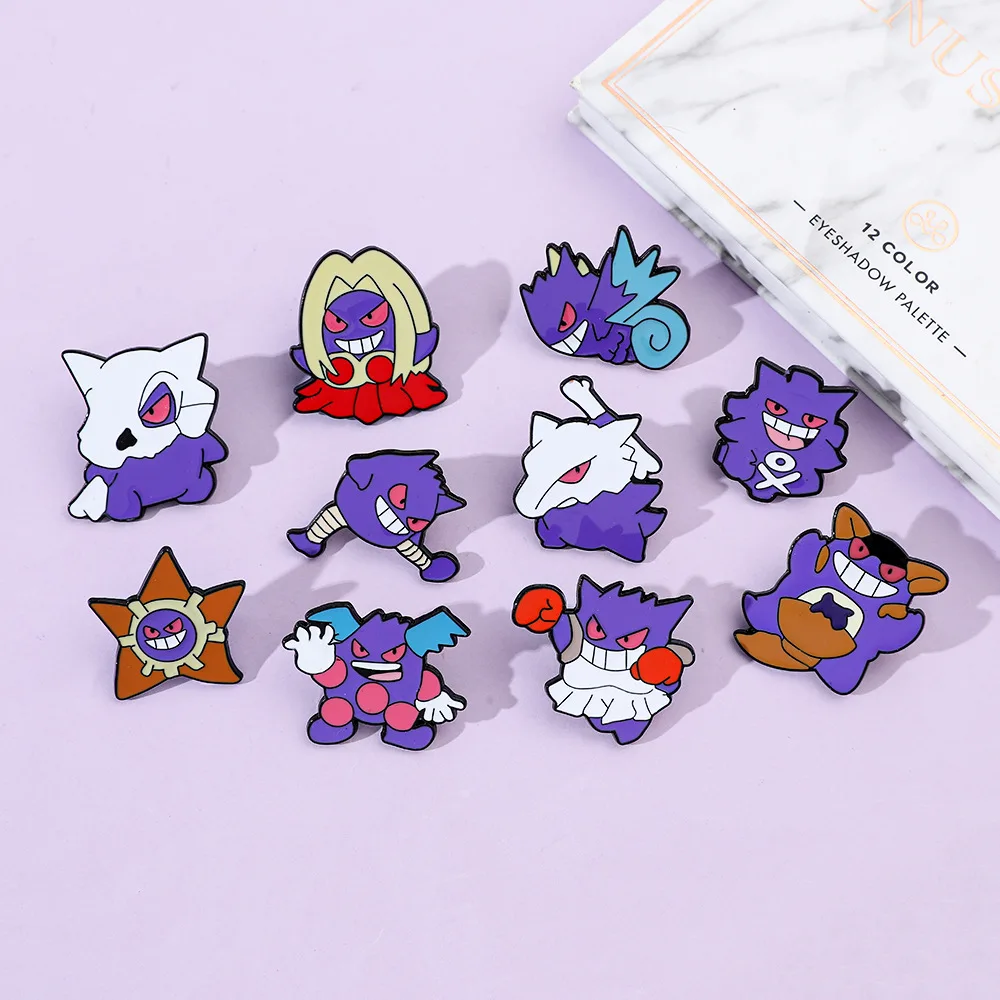 Cartoon Monster Series Enamel Pin Funny Dress Up Ghost Brooches Metal Badge for Backpack Denim Jacket Decoration