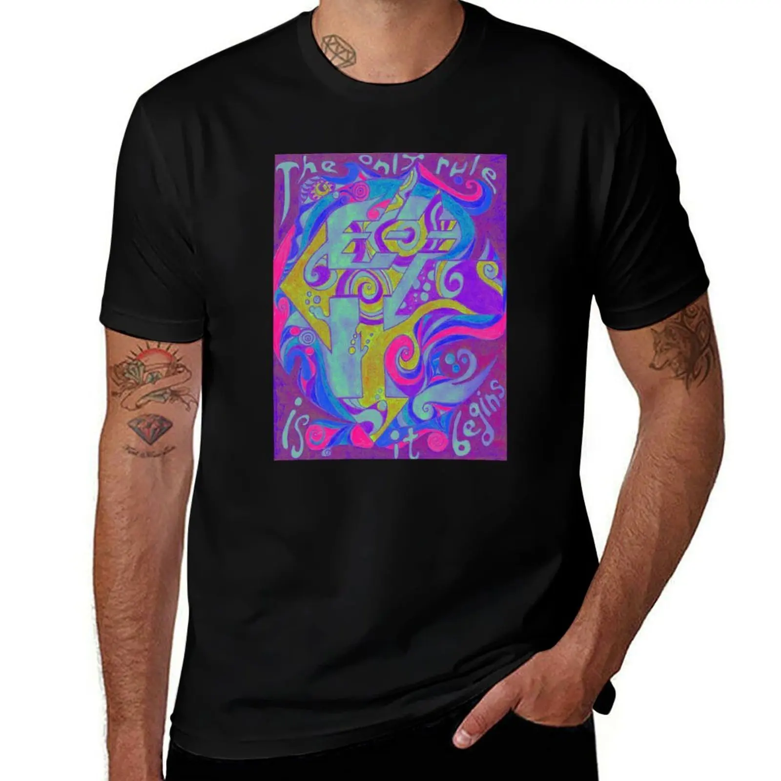 Backwards Down the Number Line - Design 3 T-Shirt Stylish Print Short Sleeve Tee T-Shirt