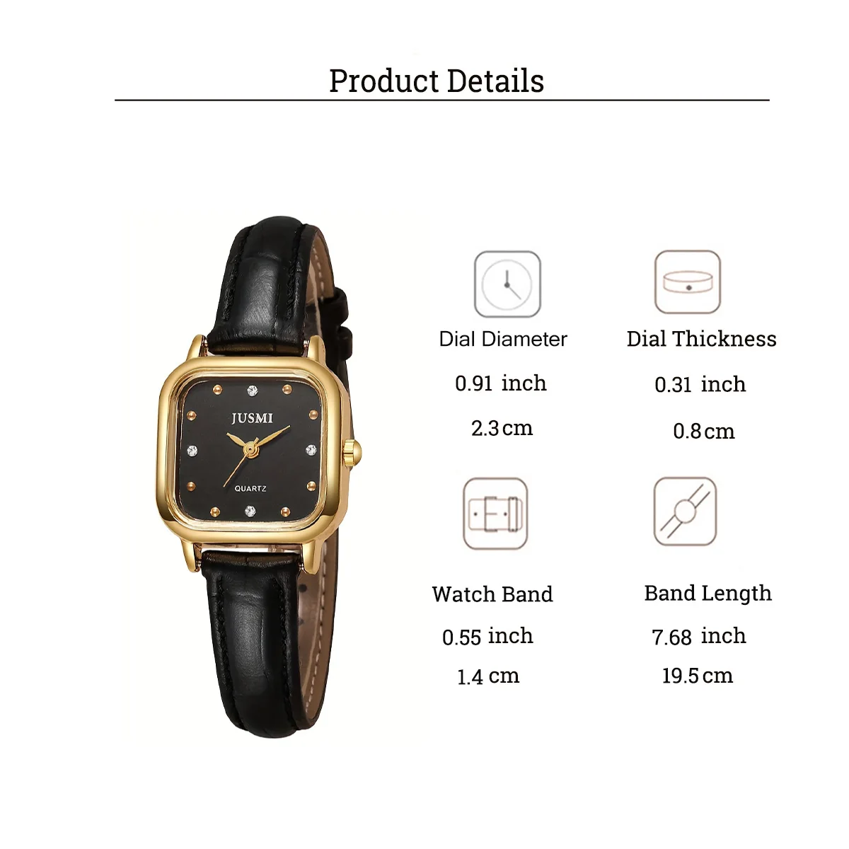 ساعة نسائية بسيطة وحصرية، ساعة يد مستطيلة للطلاب على الطراز الكوري مع سحر عتيق، ساعة كوارتز للسيدات