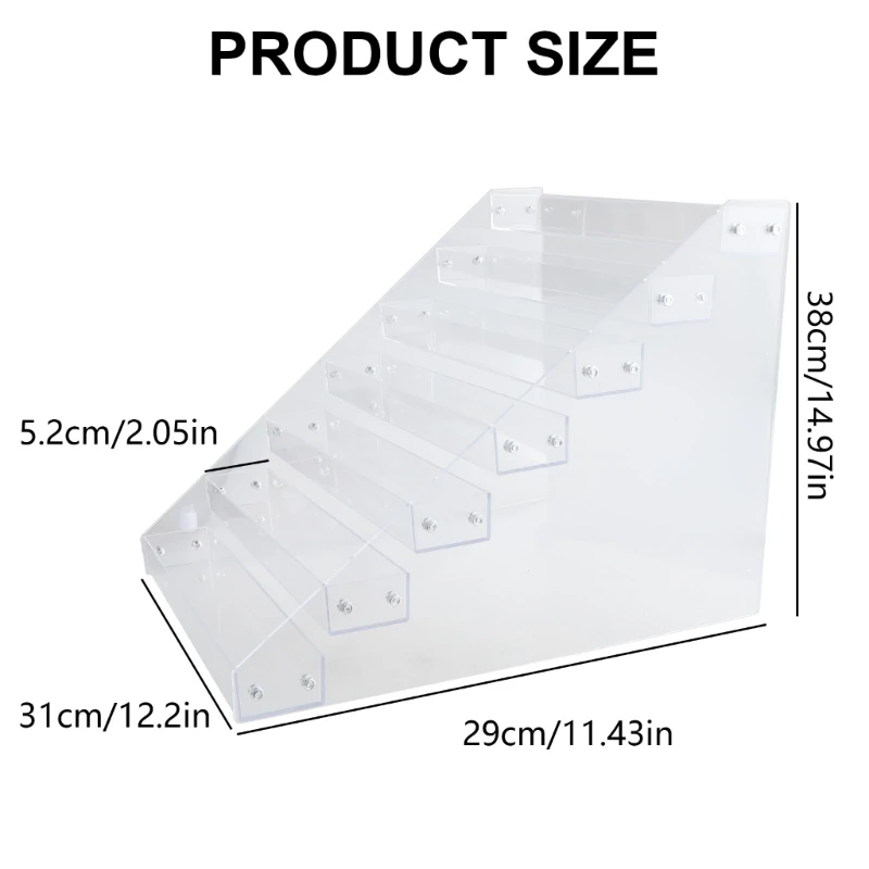 Kunststudio's Essentiële acryl verfrek Paintbuis Organisatoren Acryl 7 Lagen Stand met borstelsectie voor kunstbenodigdheden