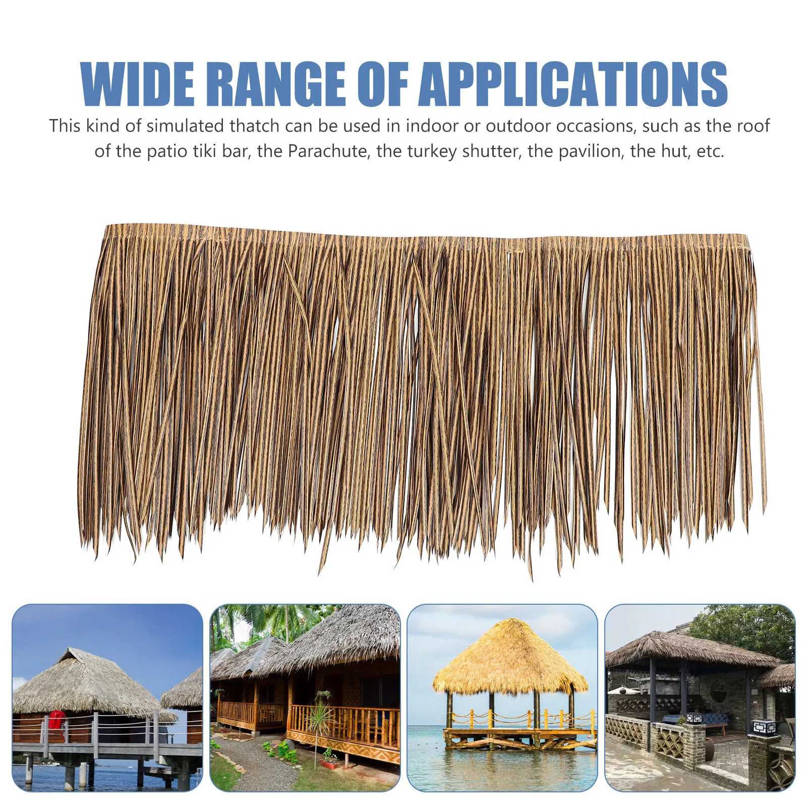 모조 초가지붕 인조 짚 지붕 장식용 초가지붕 정원 조경 DIY 열대 장식 방염 짚
