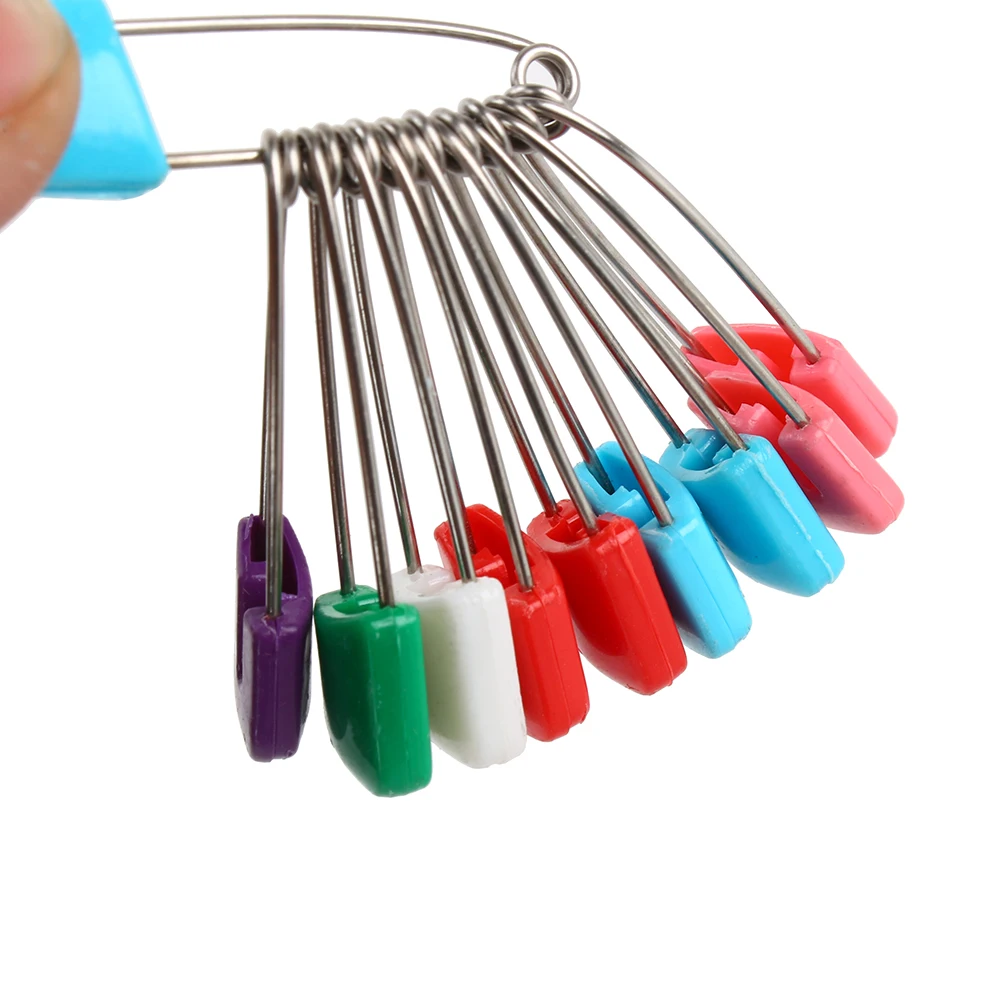 10PCS Baby Diaper Safety Pins Made Of Stainless Steel Multi-Purpose Safety Pins For Holding Baby Diapers/Handkerchiefs Stable