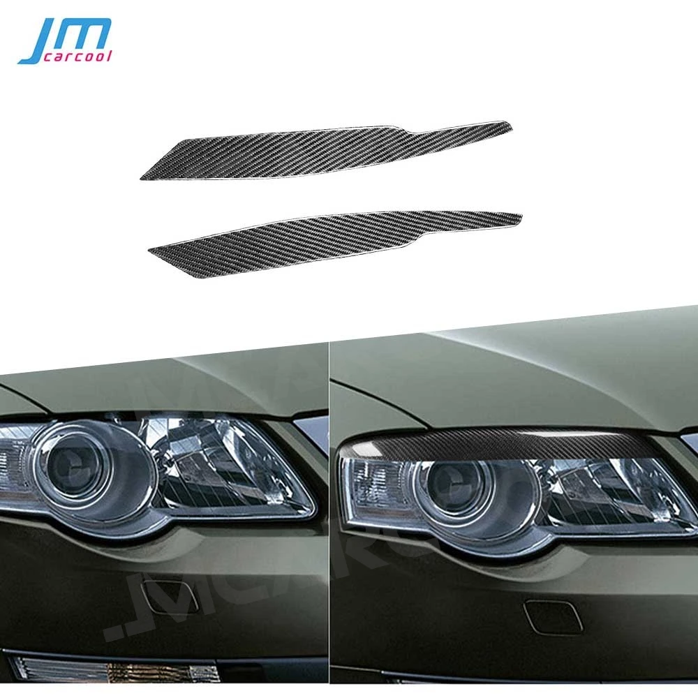 

Carbon Fiber Eyebrow Headlight Covers Accessories for Volkswagen Passat B6 3C 2005-2010 Front Bumper Eyelids Car Styling