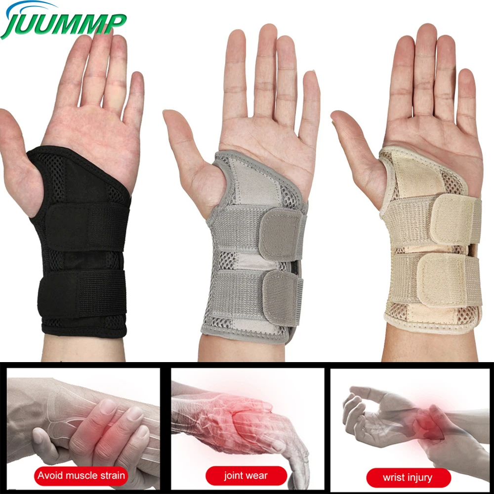 JUUMMP Carpal Tunnel szyna nadgarstka regulowana opaska na nadgarstek Brace opaska kompresyjna na kostkę na zapalenie stawów zapalenie ścięgna ulga w bólu