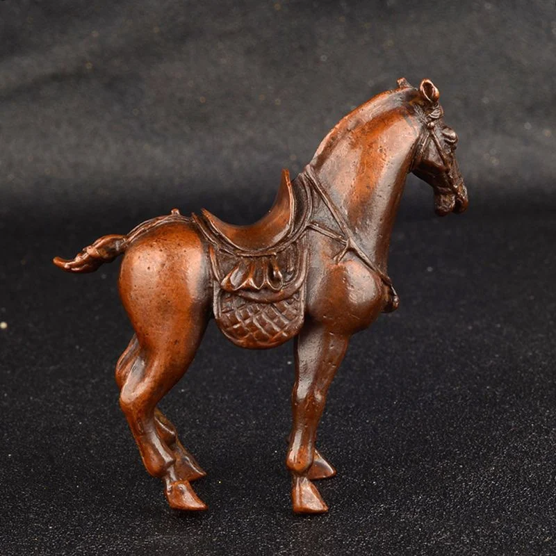 Solid bronze ware, Chinese style Tang horses, war horses sweat, BMW, twelve zodiac animals ceremony, tea art display