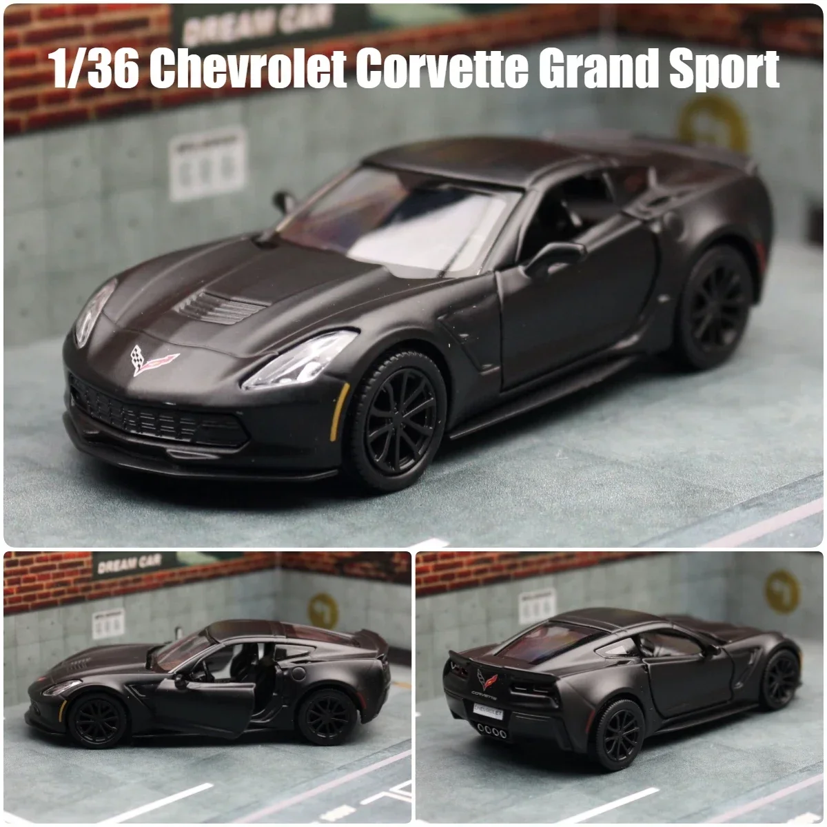 

1:36 Corvette C7 Alloy Car Model Toy Diecast Alloy Car Model Collectible Gift