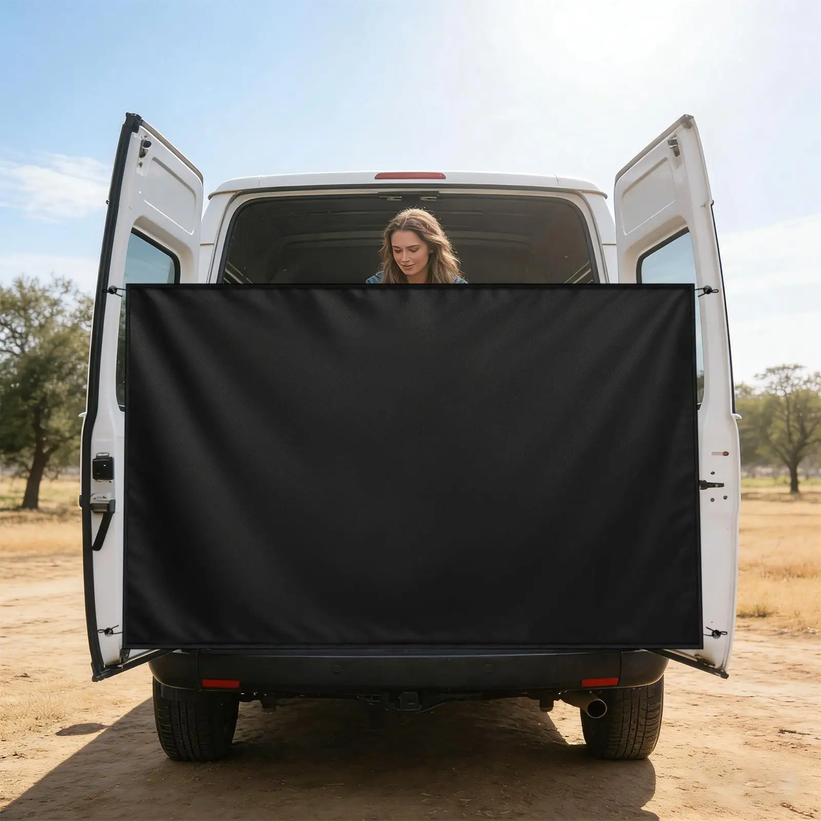 Wohnmobil-Hecktür-Duschvorhänge, große wasserdichte Stoffvorhänge mit Magnetband, tragbare Duschvorhänge für Outdoor, LKW und Wandern
