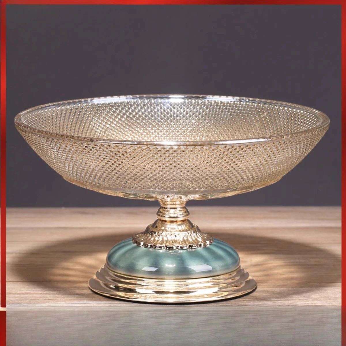 

Light luxury ceramic glass fruit plate coffee table decorative fruit candy dried fruit living room dining tabl