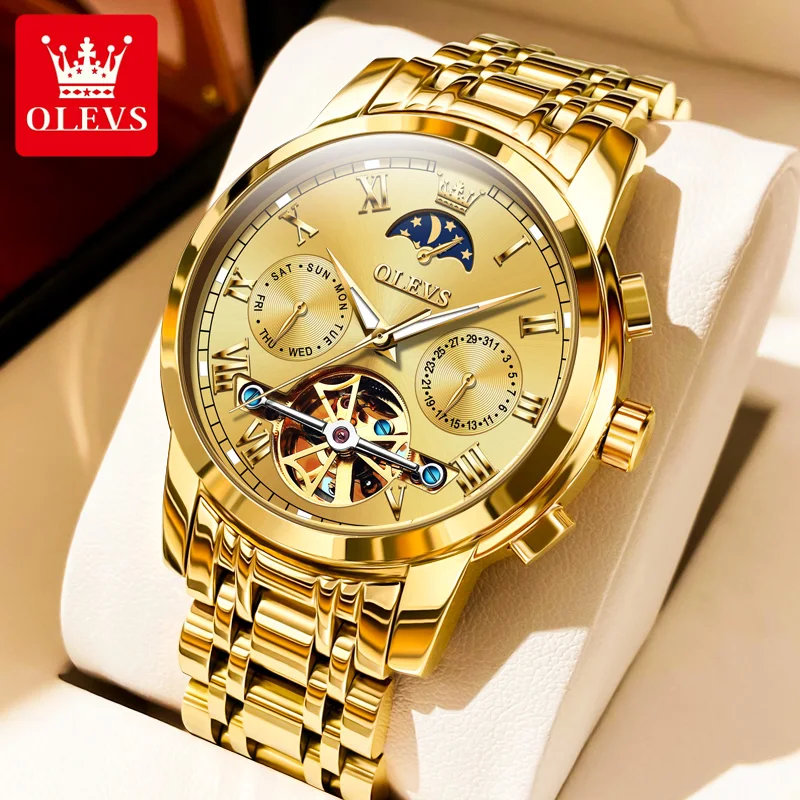 OLEVS 6617 Original Men's Watch Business Automatic Mechanical Watch Multifunctional Date Man Hand Clock