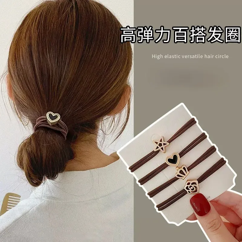 200PCS/LOT  High-Elasticity and Durable Hair Bands for Women Wholesale Hair Accessories Hair Rubber Band Daily Ponytail Hair Tie