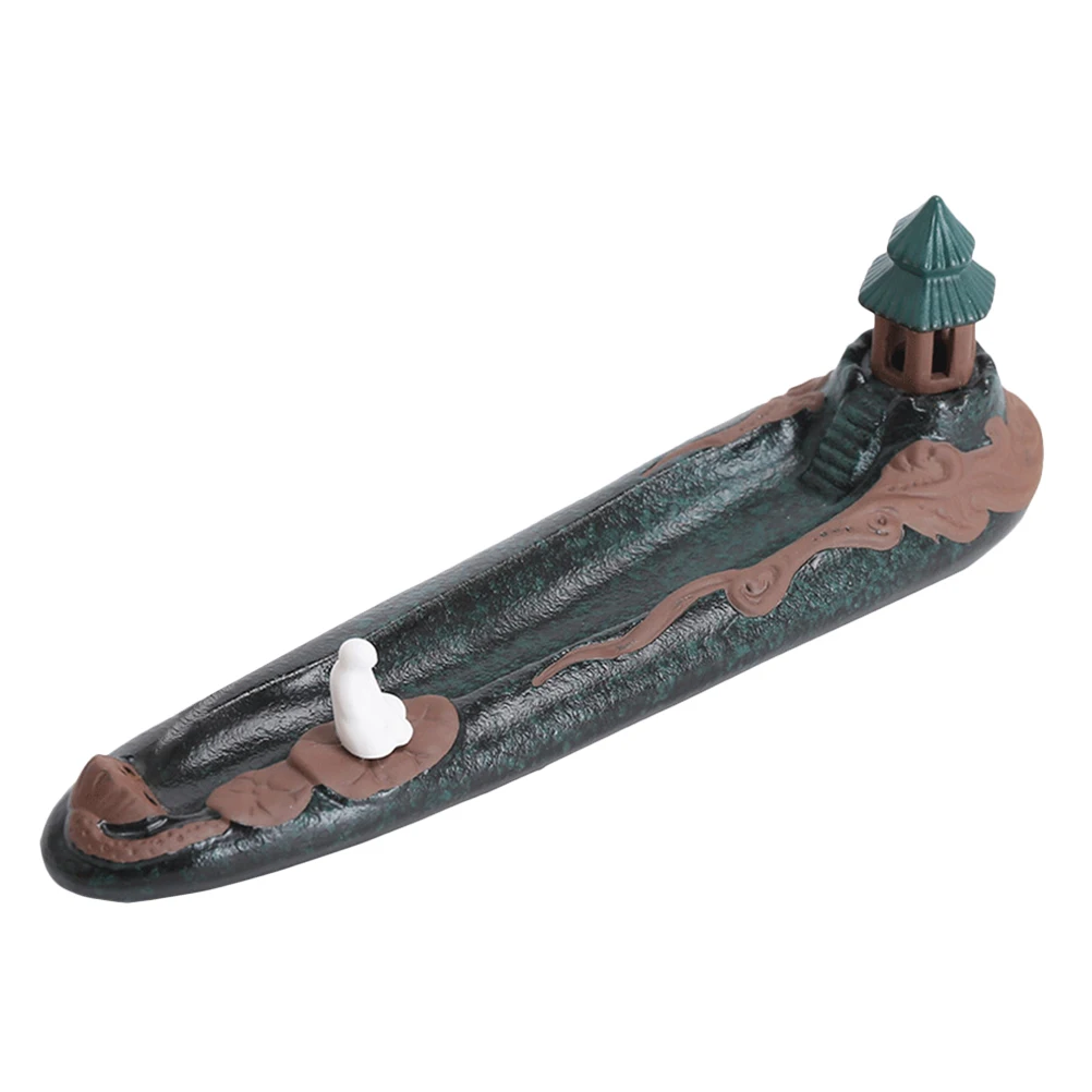 

Vintage Incense Lighthouse Censer Elegant Ceramic Tray for Home Office Hotel Tea House Yoga Mood Calm