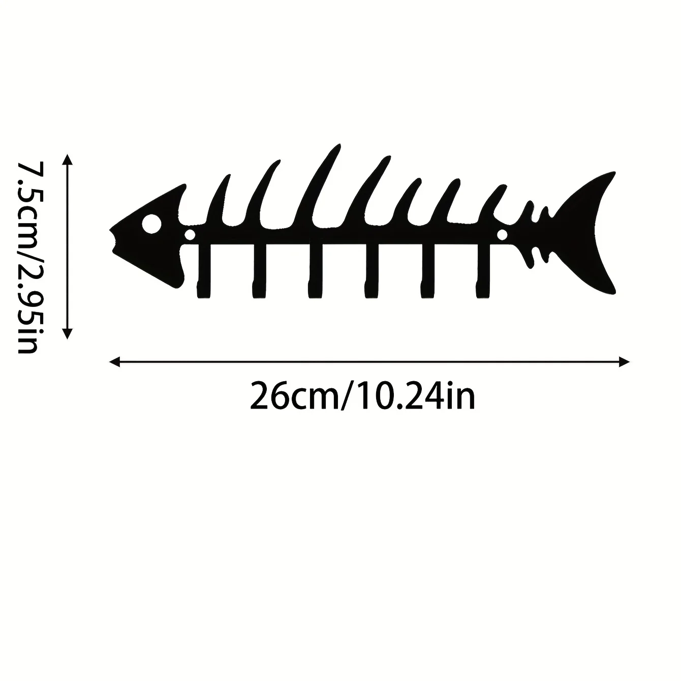 1pc Metal Wall Hooks Designed with a Fishbone Structure for Key Storage And Wall Decoration