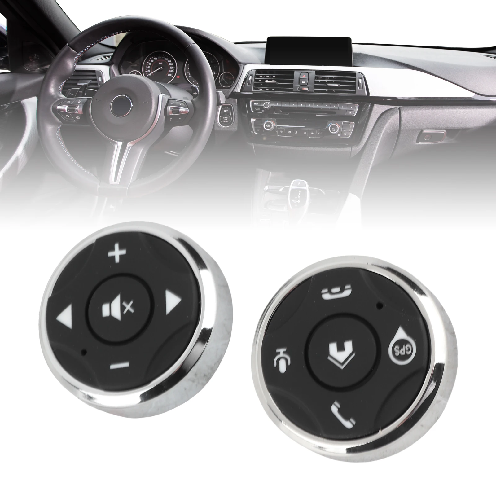 

Car Accessory Multifunction Steering Wheel Button USB Rechargeable Controller for Android Multimedia Player