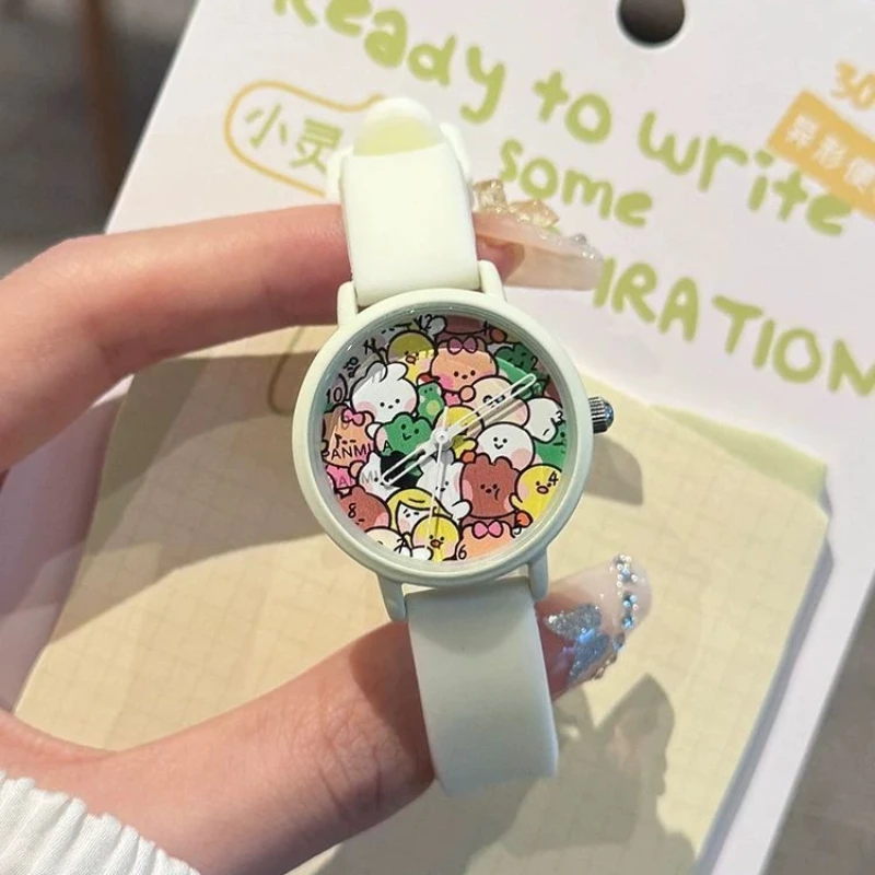 

Часы LINE FRIENDS Brown Cony Sally, милые студенческие часы в стиле аниме, кавайные часы для мальчиков и девочек, аналоговые кварцевые часы для пар, подарок