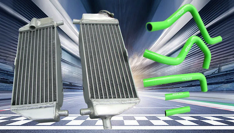 For Kawasaki KX250 KX 250 KX125 Aluminum radiator+hose 1994-2002 95 96 97 98 99 1995 1996 1997 1998 1999 2000 2001 2002 94 00