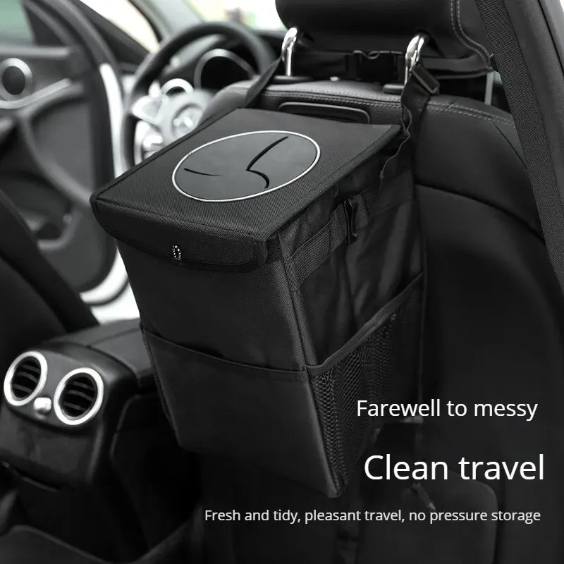 Car Foldable Waterproof Trash Can Car Supplies Creative Hanging Car Seat Back Storage Storage Bag