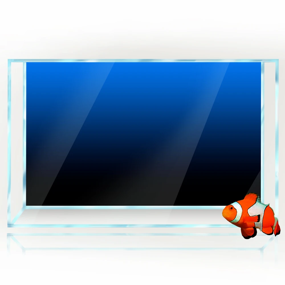 Fish Tank Background Sticker Black Green Blue Gradient Simple Printing Wallpaper Aquarium Backdrop Decorations PVC