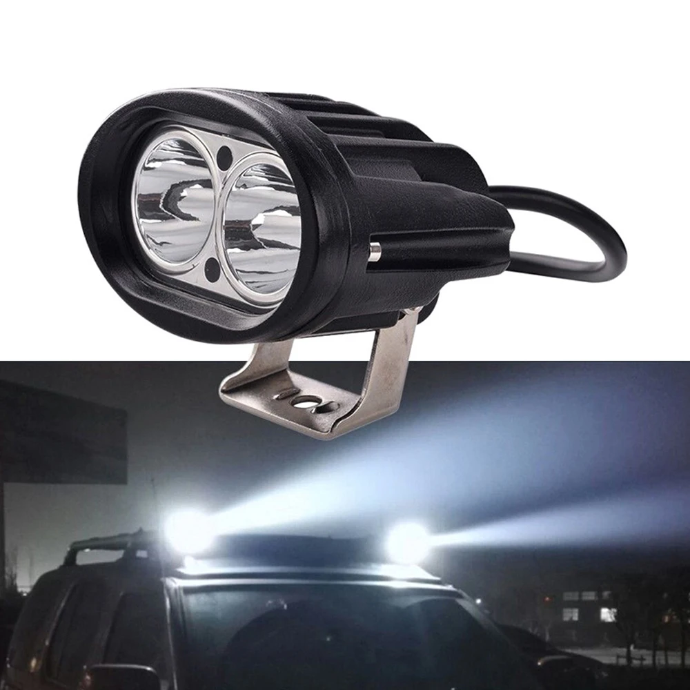 Led E-bike Headlight Auxiliary Driving Lamp Yellow Motorcycle Fog Light  Work Spotlights Flood White For Rad Power Bikes Offroad