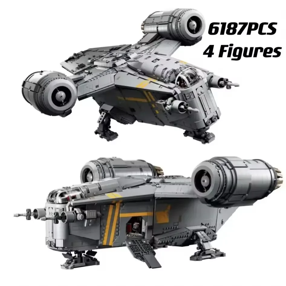 NEUE Die Razor Crest Bausteine Modell MOC Architektur Bricks Kompatibel 75331 Schreibtisch Dekoration Montage Kinder Spielzeug Für Geschenk