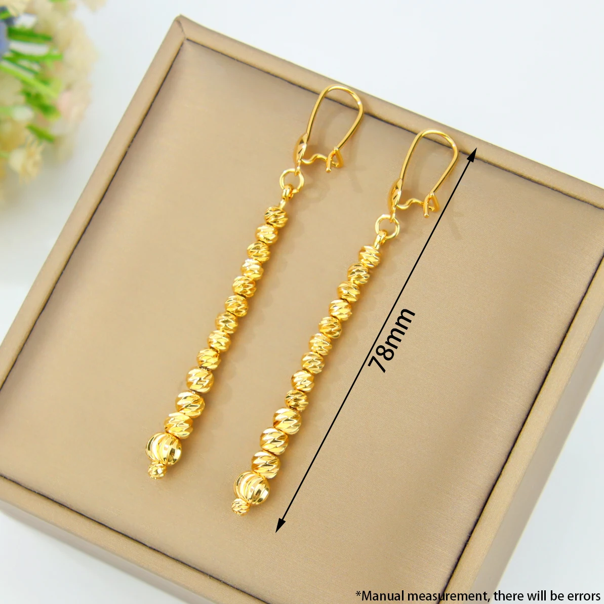 Arabische Mode-Perlen-Charm-Ohrringe 21k Vergoldet Dubai Vintage-Münzen Tropfen-Ohrringe Oman Muslimische Frauen Event-Party-Schmuck – Detail 9