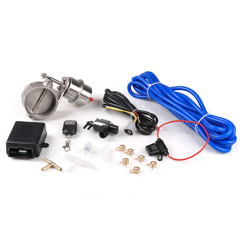 

Exhaust Control Valve Set with Vacuum Actuator Cutout 2.0Inch 51mm Pipe CLOSE STYLE with Wireless Remote Controller