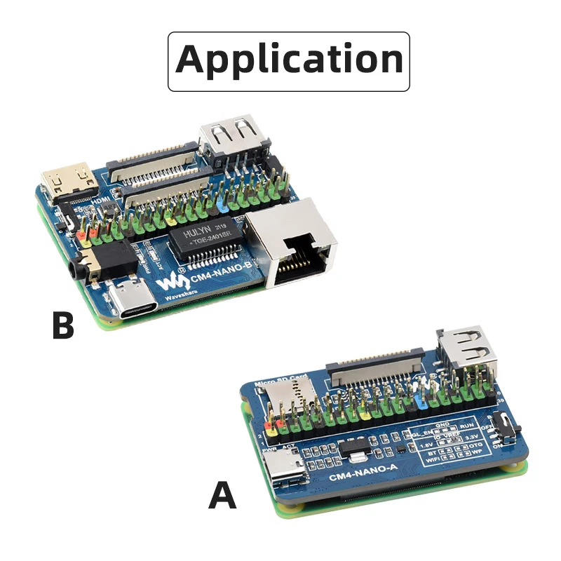 CM4 Base Board USB CSI DSI Mini HDMI-compatible Optional Gigabit Ethernet RJ45 for Raspberry Pi Compute Module 4 Same Size CM4