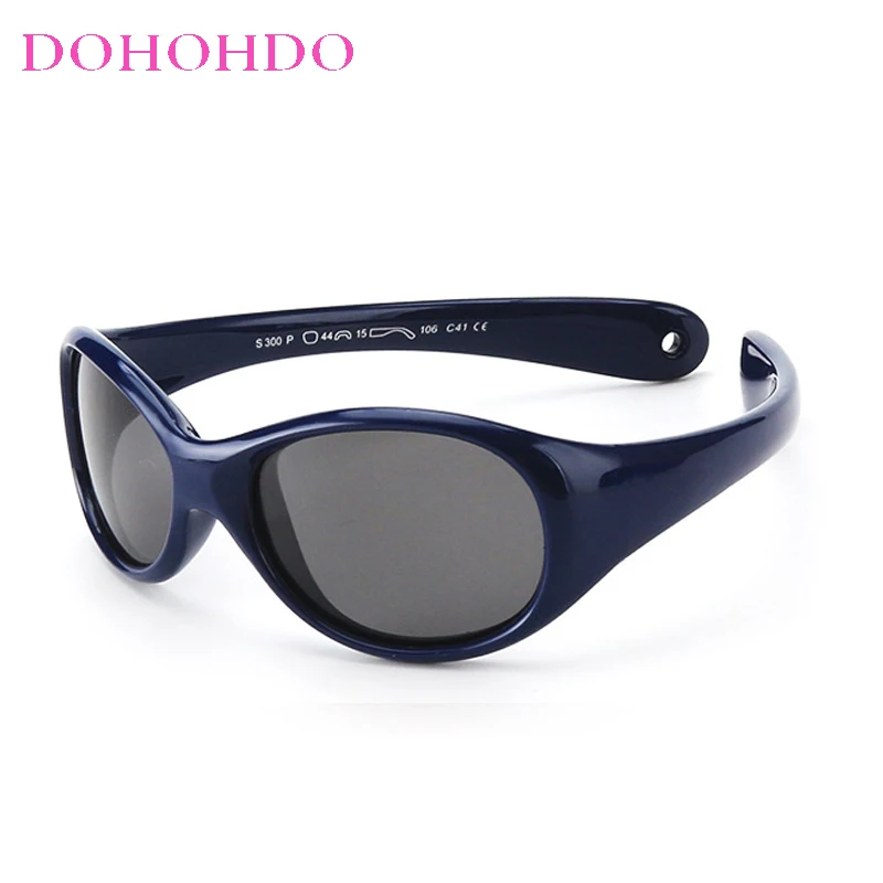 3-12 Years Kids Polarized Sunglasses Boy Girls Soft TPEE Oval Frame Cat Eye Design Child Fashion Sun UV400 Protection Outdoors