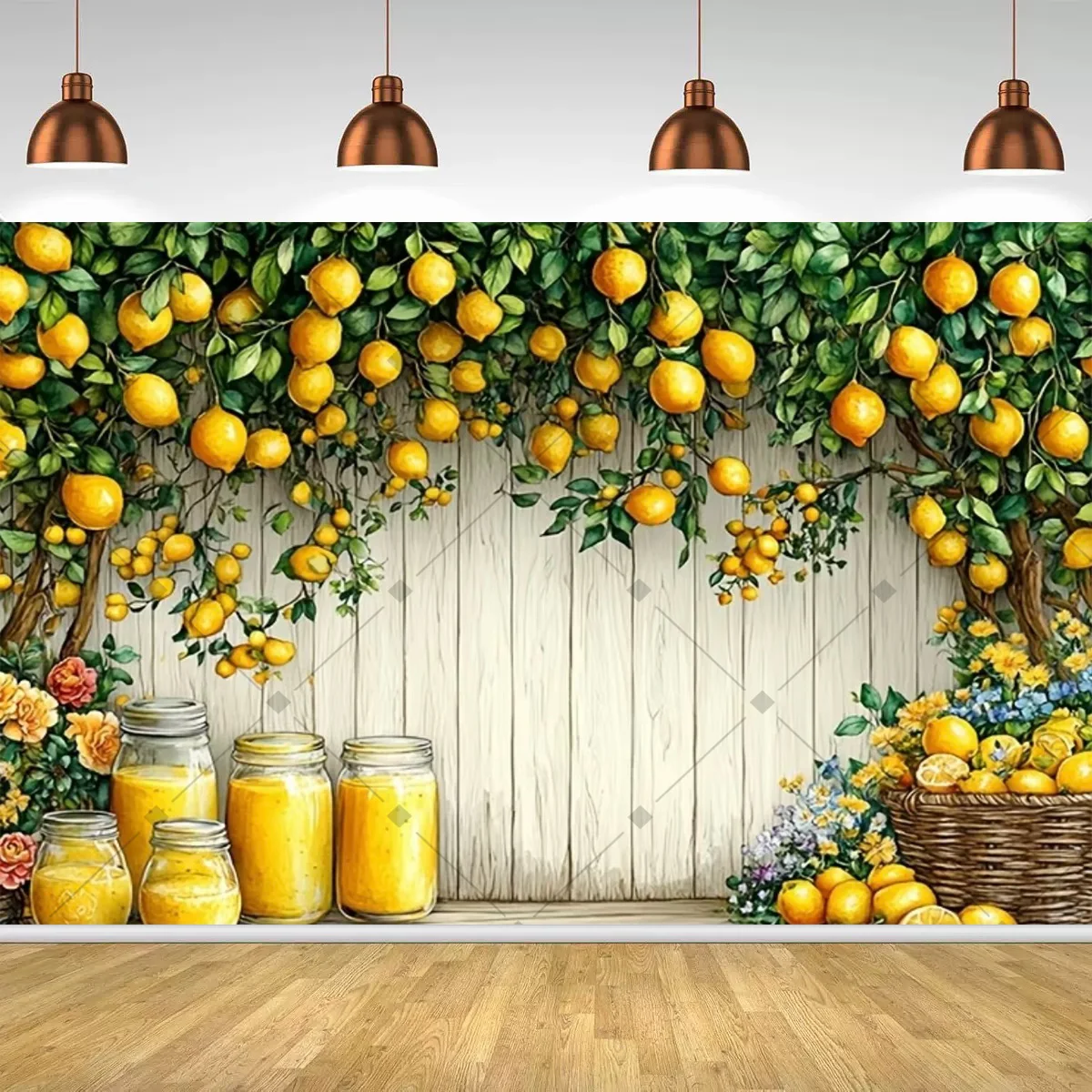 Tło w kolorze cytrynowym, moty – Baby Food Yellow recenzja i cena
