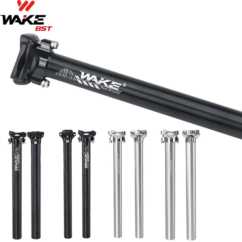 Wake MTB Mountain Bike Seatpost Shock Absorbing 27.2/31.6mm 335mm Seat Tube Bicycle Accessories Part for BMX Cycling Road Bike