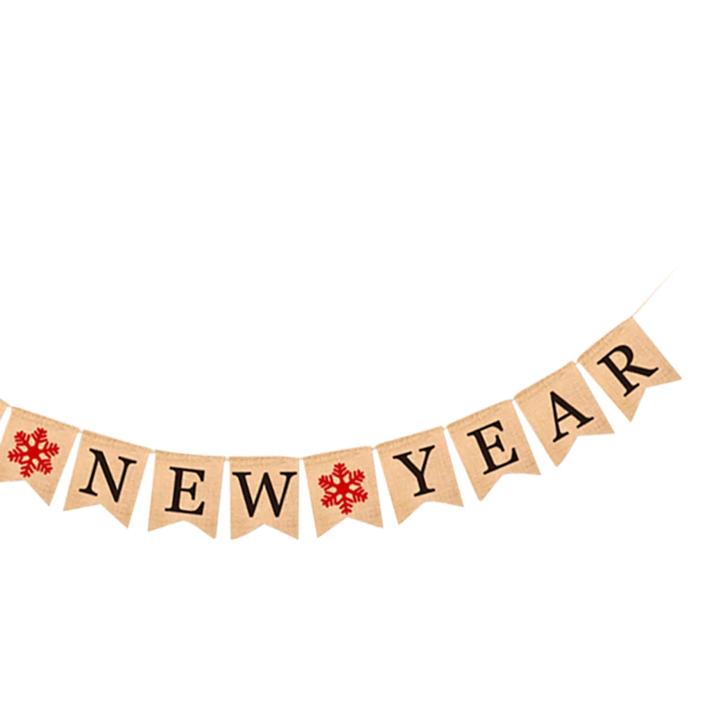 

Happy New Banner Garland Decor Indoor Outdoor Party Celebration Holiday New Year Party Hanging Bunting Bunting Festive Hanging