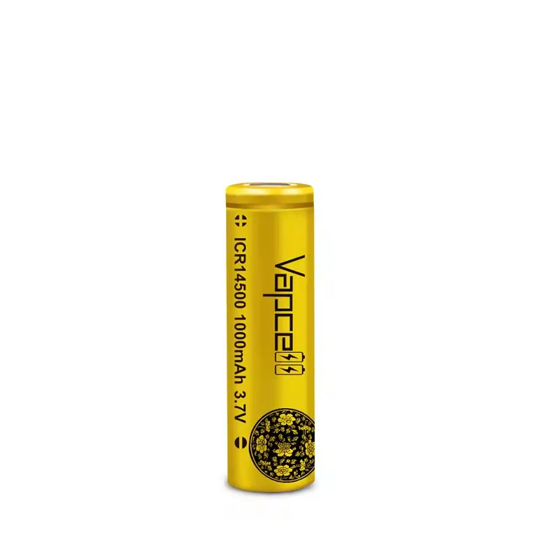 High Quality Original Vapcell 14500 1000mah 3A Cylindrical Battery ICR14500 3.7V Rechargeable Lithium Batteries for Toys