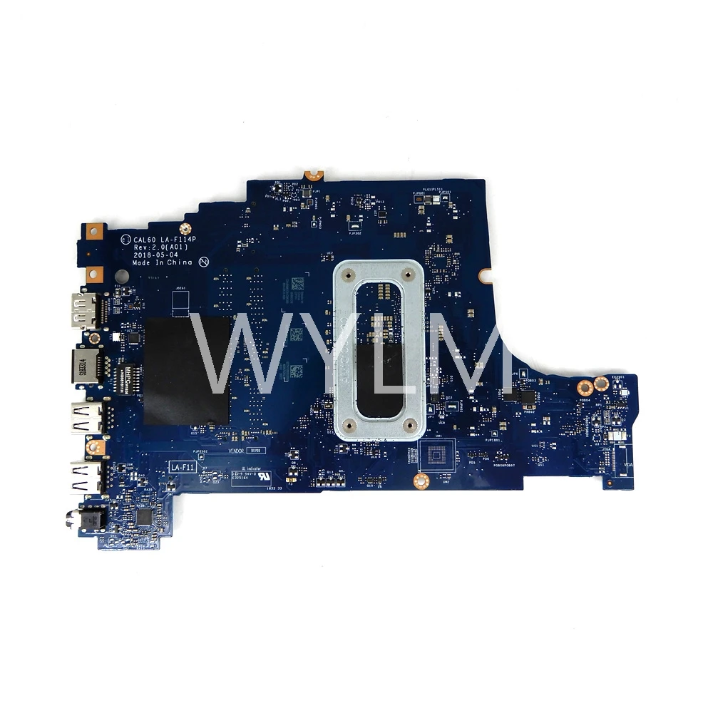 LA-F114P i3 / i5 / i7CPU notebook Mainboard For Dell Inspiron 15 5570 Laptop Motherboard CN-0V4K03 0V5DDM 0H0WK9 Tested