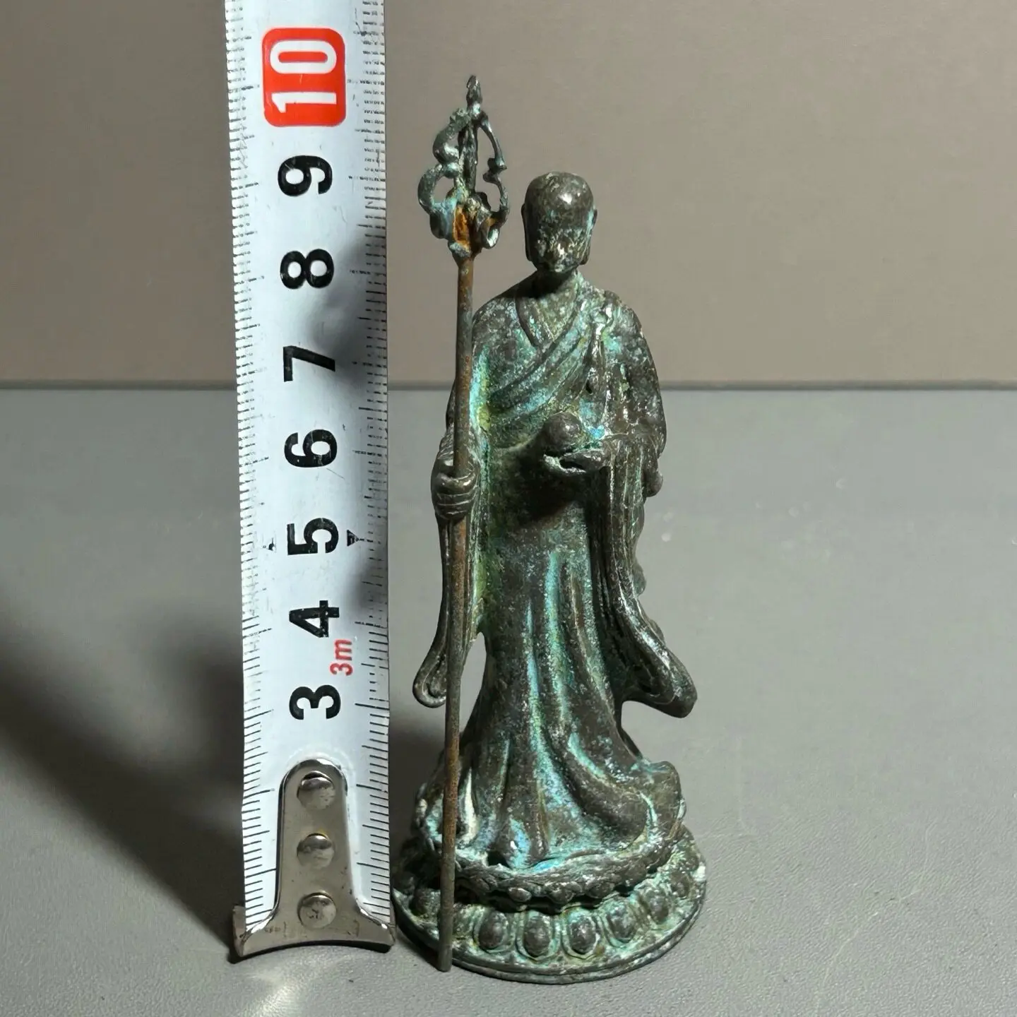 Green Rust Buddha Statue Ornament Bodhisattva Statue Jizang King Home Furnishing Home Furnishing Temple Hall Antique Collection
