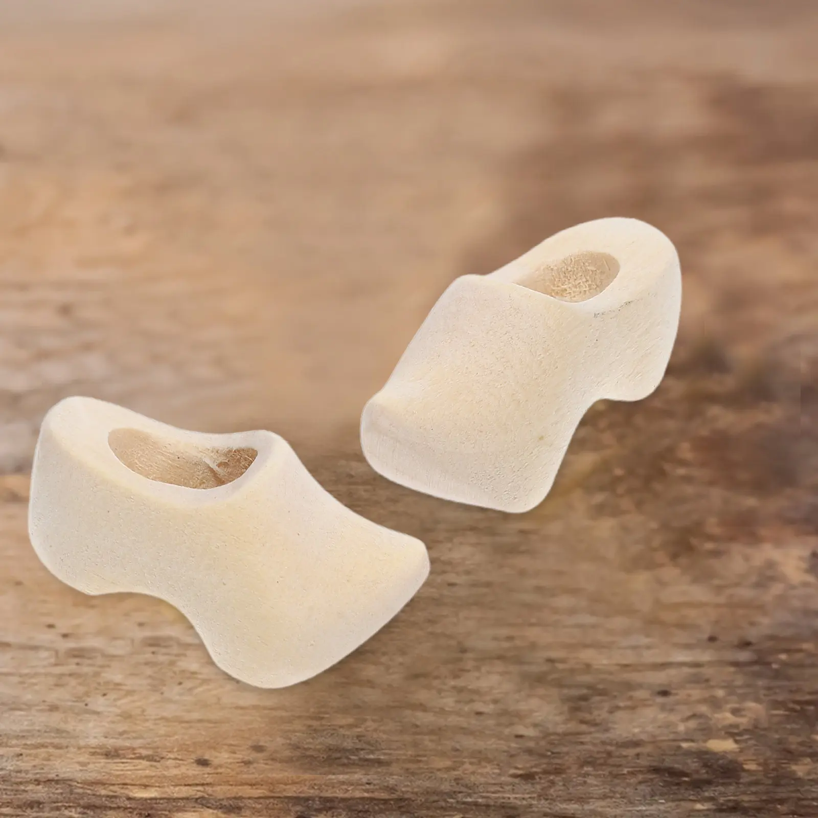 

2 пары миниатюрных деревянных туфельок, неокрашенные, для поделок, декора миниатюрных домиков и оформления интерьера