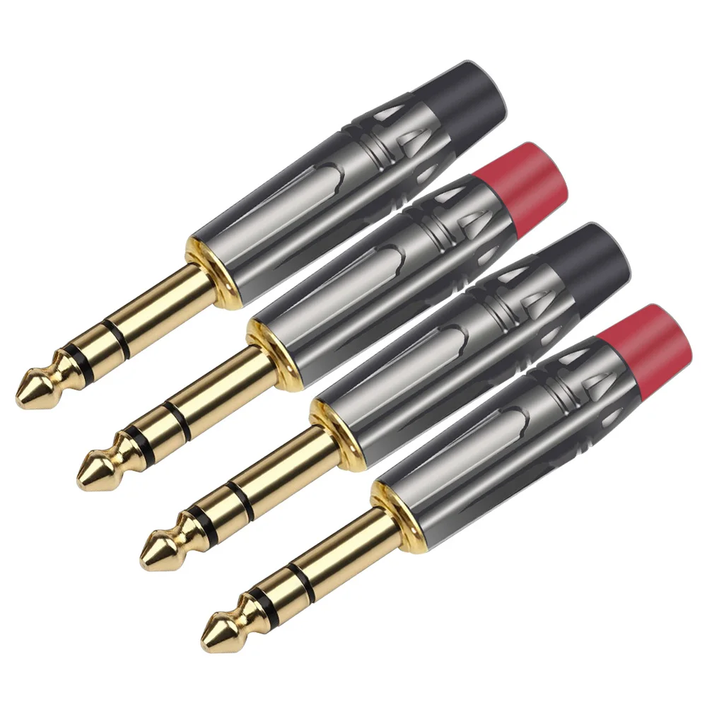 Conector de cable macho para micrófono de guitarra, Conector de Audio Mono/estéreo de 6,35mm, 6,3 MM, venta al por mayor de fábrica, 10 unidades por