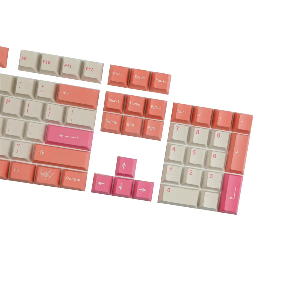 Imagem -04 - Gmk Orange Cat Keycap Perfil Cereja 142 Chaves Iso Enter Dye Subbed Full Pbt Keycaps para Teclado Mecânico Interruptores mx