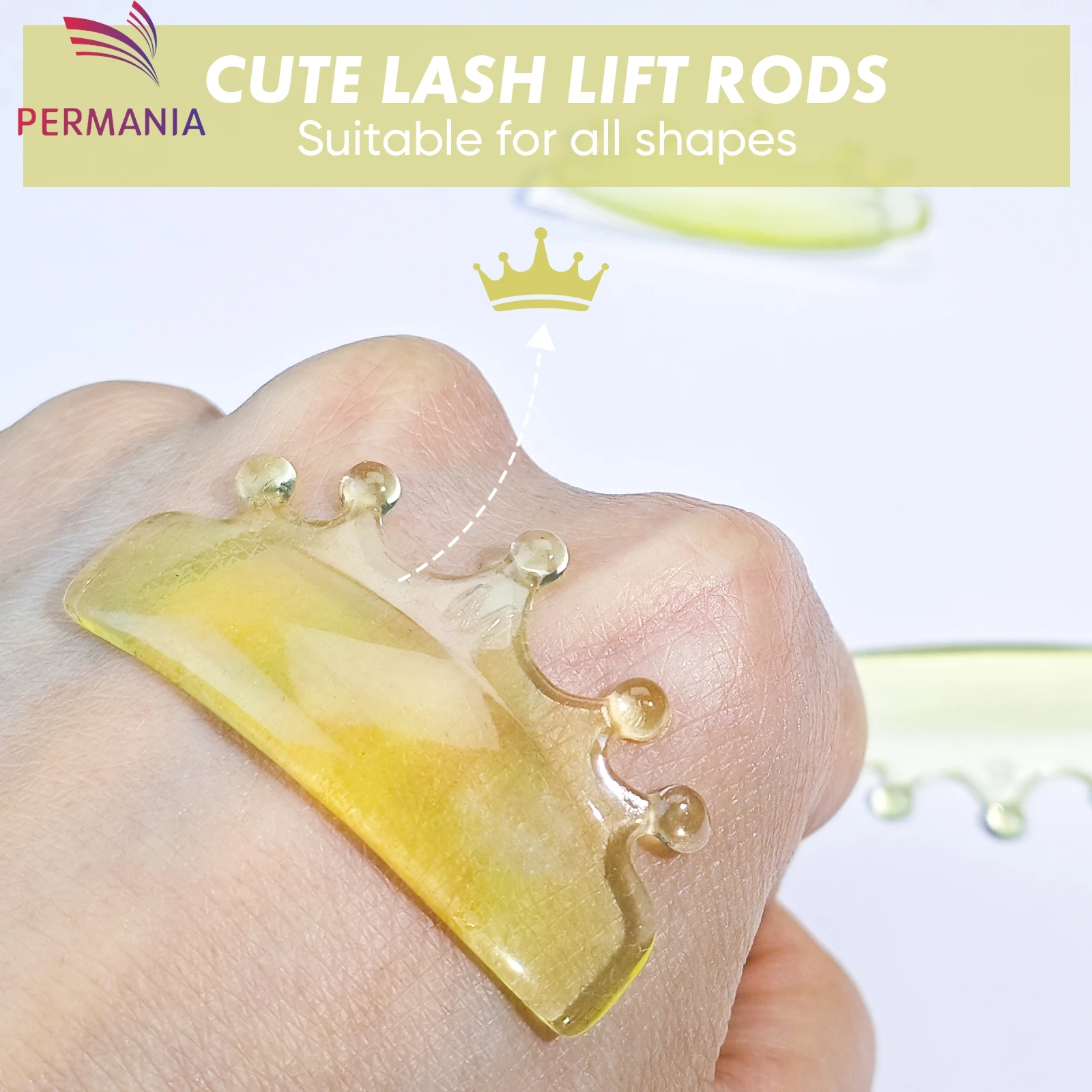 PERMANIA 2 Pairs L Krul Siliconen Wimper Perm Pads Sticky Wimpers Staven Shield Lifting 3D Wimperkruller Accessoires Make-Up Tool