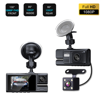 BORME 3 Channels Dash Cam Night Vision Drive Recorder HD 1080P Wifi 24h Parking Car DVR Black Box Car CAR Camera Recorder