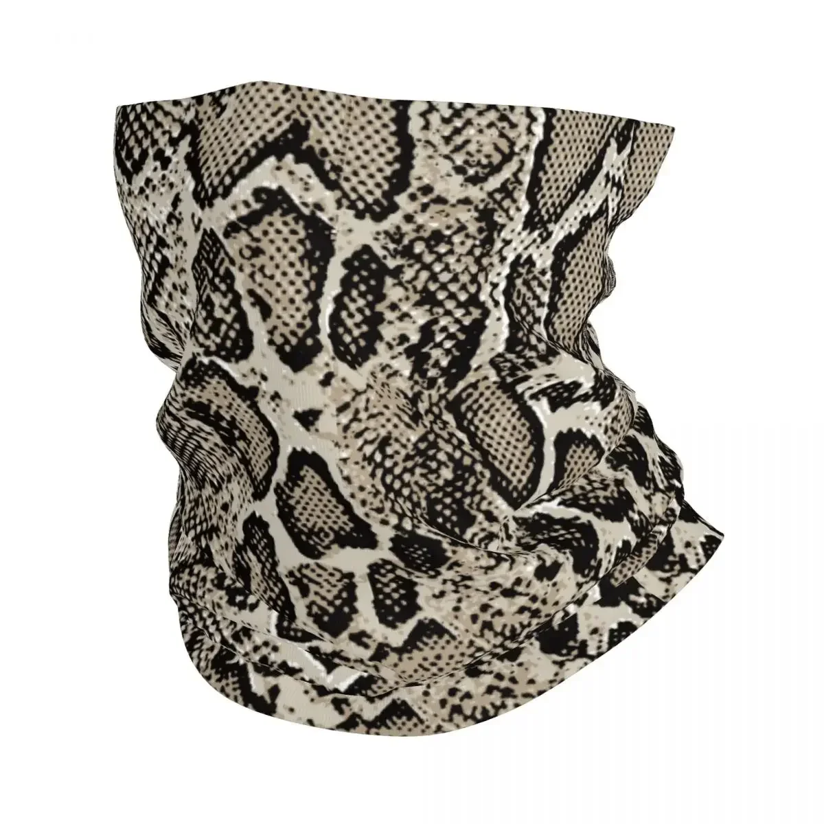 Snake Skin Pattern Retor Bandana Neck Cover Printed Balaclavas Face Mask Scarf Warm Headband Riding for Men Women Adult Washable