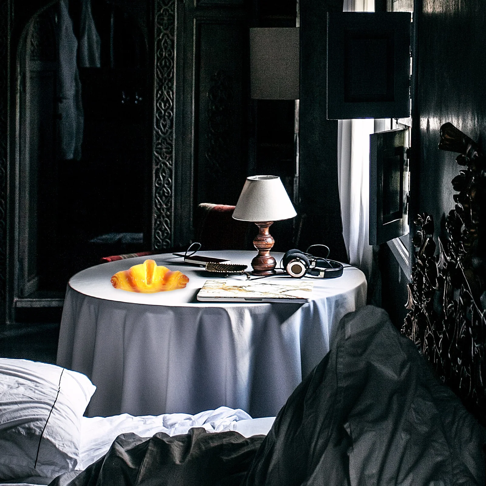 1 قطعة مصباح الخبز الكرواسون مادة ممتازة الإبداعية الخبز على شكل LED ضوء الليل الإضاءة الزخرفية المنزلية توفير الطاقة #4