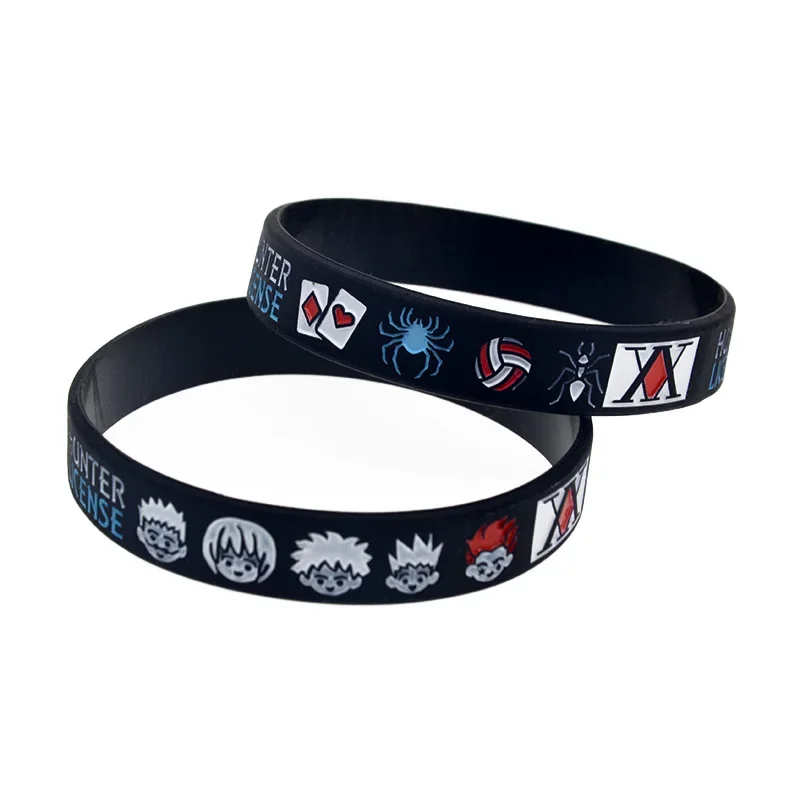 1 PC Hunter License Silicone Bracelet Black Bangle Mens Jewellery Anime Wristbands Cartoon Figure Cosplay Gifts view 4