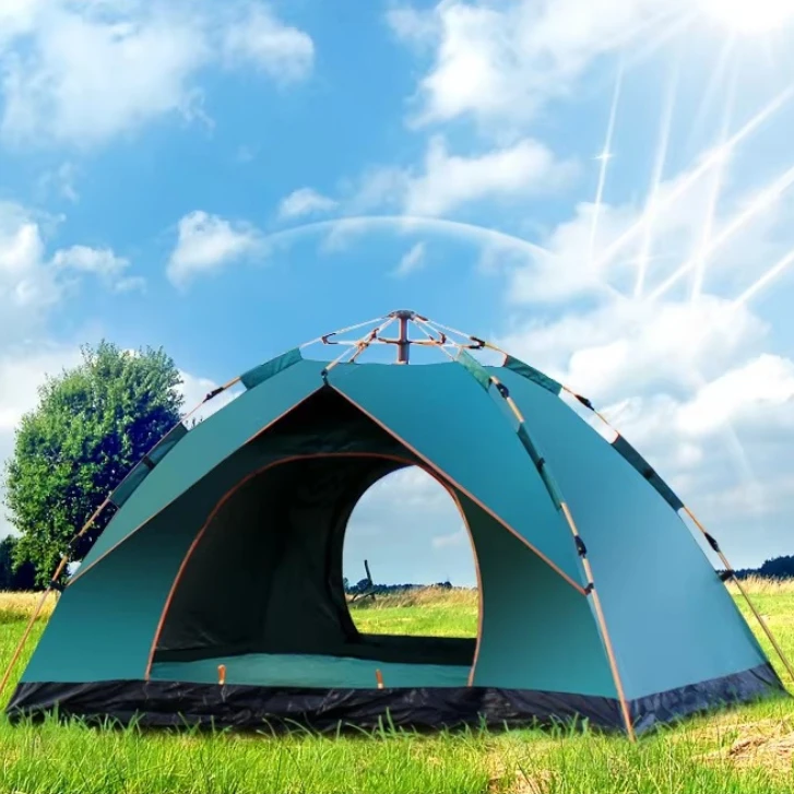 Automatic Quick‑Open Camping Tent, Foldable Rainproof Tent for 2/3‑4 People, Beach & Outdoor Use