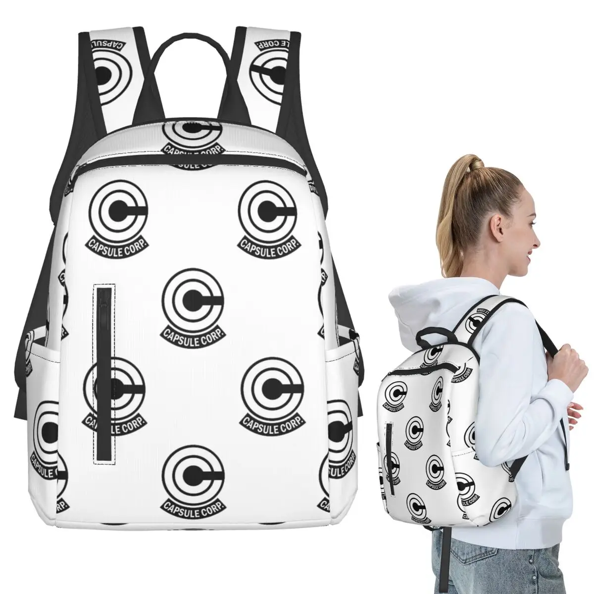 

Capsule Corp Logo Backpack Student BookBag Kids School Bag Computer Shoulder Bags Boys Girls