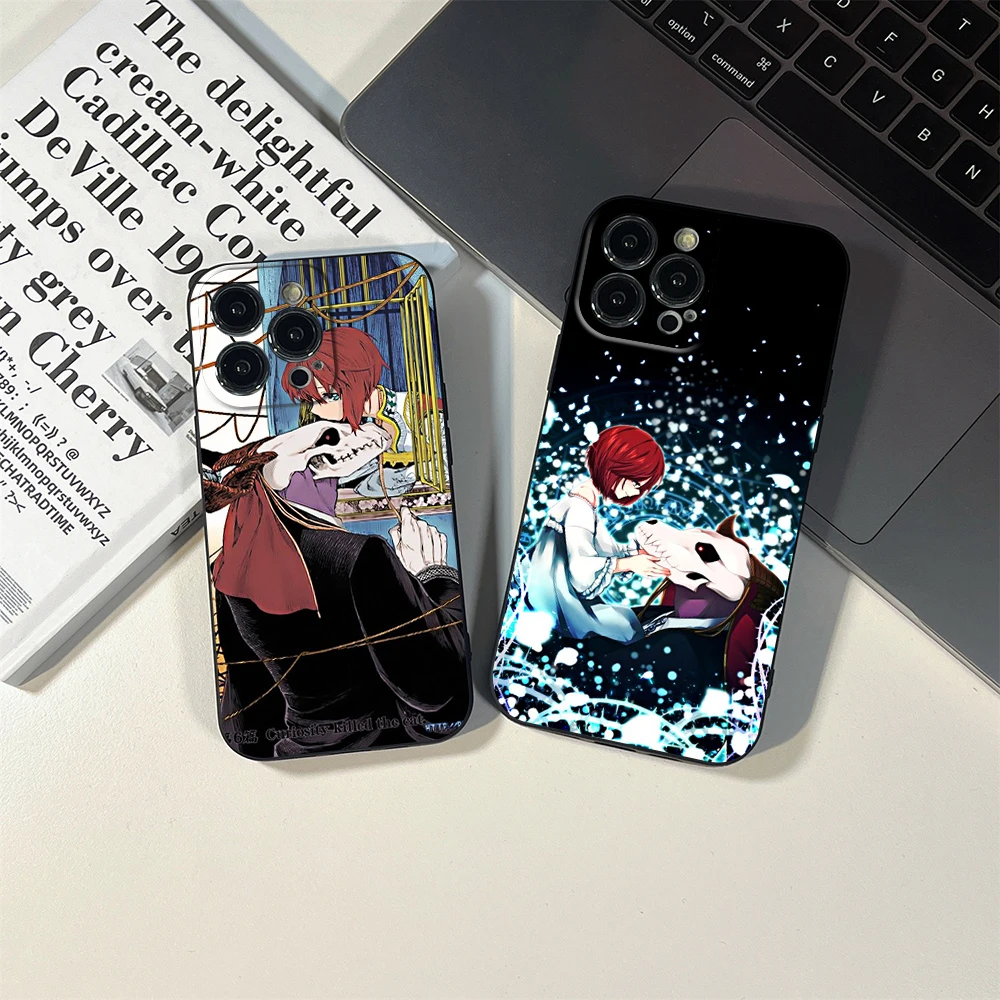 For IPhone14 Pro Anime Ancient Magus Bride Phone Case for IPhone 12 13 14 Pro XR XS MAX Iphone Black Covers