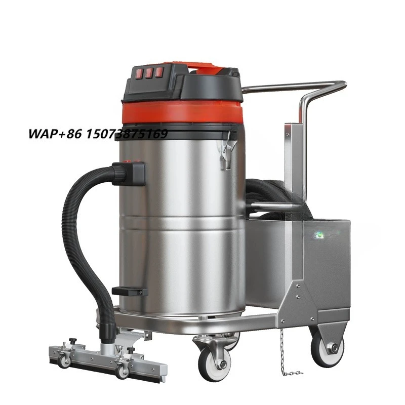 New CE Certified Electric Manual Wet/Dry Dust Vacuum Cleaner 220V 50Hz 420m/h Airflow 80L Capacity Industrial Cleaning System